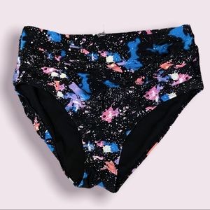 Black full brief, Galaxy print. SZ XXL